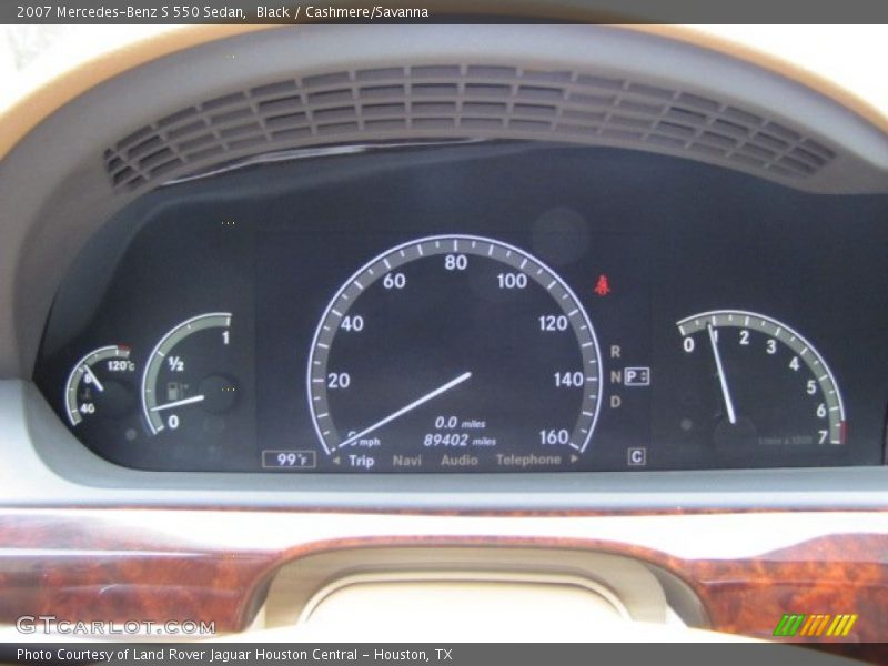 Black / Cashmere/Savanna 2007 Mercedes-Benz S 550 Sedan