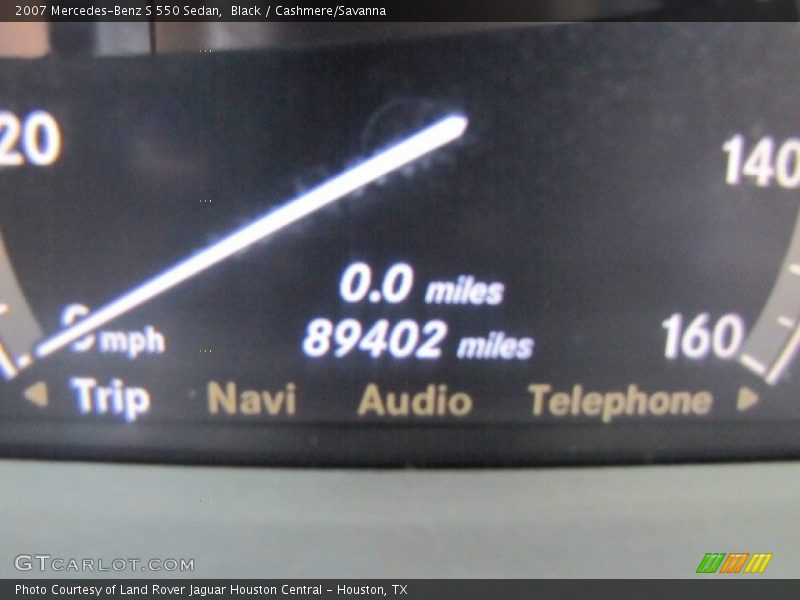 Black / Cashmere/Savanna 2007 Mercedes-Benz S 550 Sedan