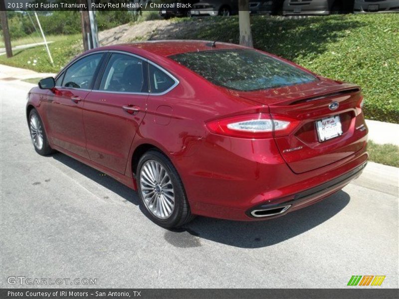 Ruby Red Metallic / Charcoal Black 2013 Ford Fusion Titanium