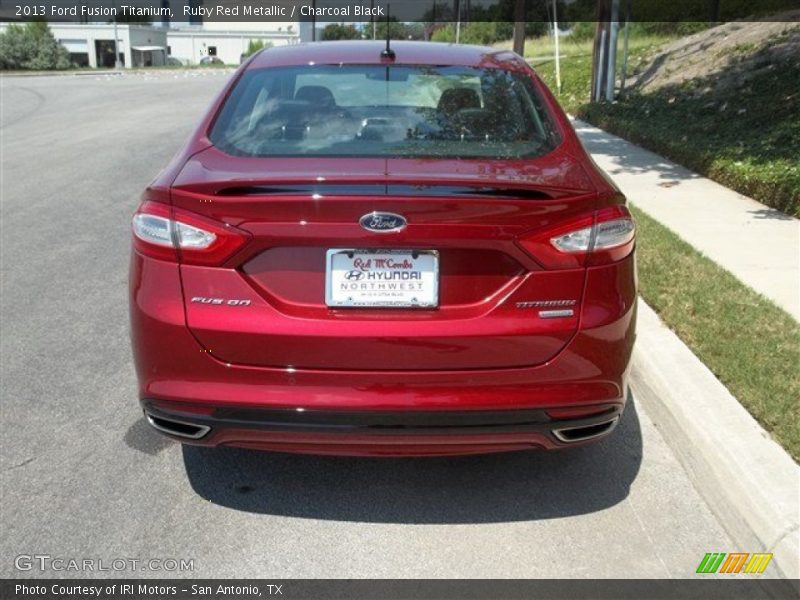 Ruby Red Metallic / Charcoal Black 2013 Ford Fusion Titanium