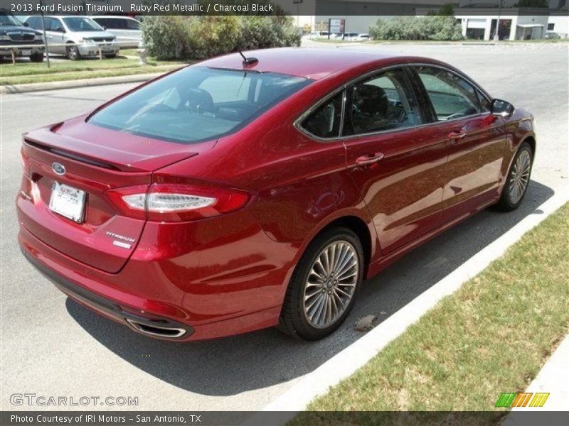 Ruby Red Metallic / Charcoal Black 2013 Ford Fusion Titanium