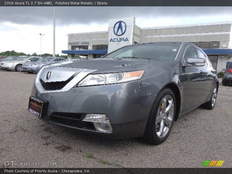 Polished Metal Metallic / Ebony 2009 Acura TL 3.7 SH-AWD