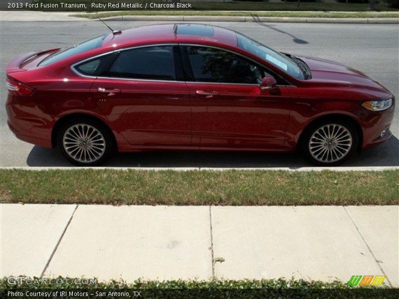 Ruby Red Metallic / Charcoal Black 2013 Ford Fusion Titanium
