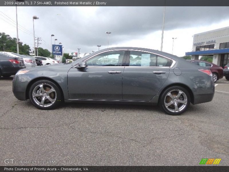 Polished Metal Metallic / Ebony 2009 Acura TL 3.7 SH-AWD