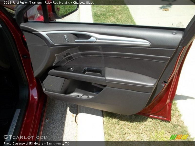 Ruby Red Metallic / Charcoal Black 2013 Ford Fusion Titanium