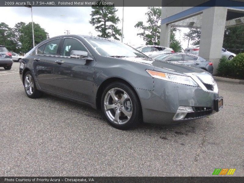 Polished Metal Metallic / Ebony 2009 Acura TL 3.7 SH-AWD