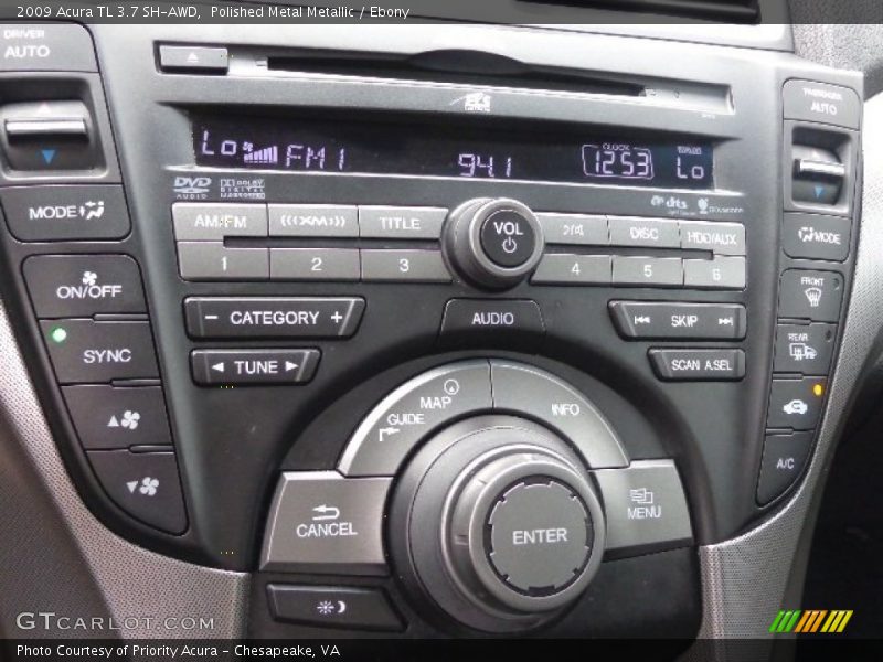 Polished Metal Metallic / Ebony 2009 Acura TL 3.7 SH-AWD