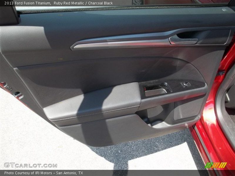 Ruby Red Metallic / Charcoal Black 2013 Ford Fusion Titanium