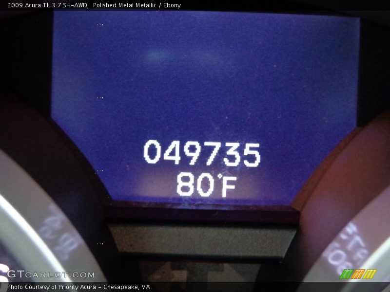 Polished Metal Metallic / Ebony 2009 Acura TL 3.7 SH-AWD