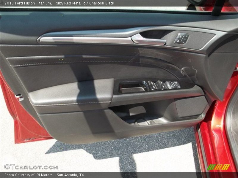 Ruby Red Metallic / Charcoal Black 2013 Ford Fusion Titanium