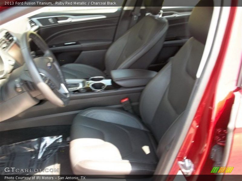 Ruby Red Metallic / Charcoal Black 2013 Ford Fusion Titanium