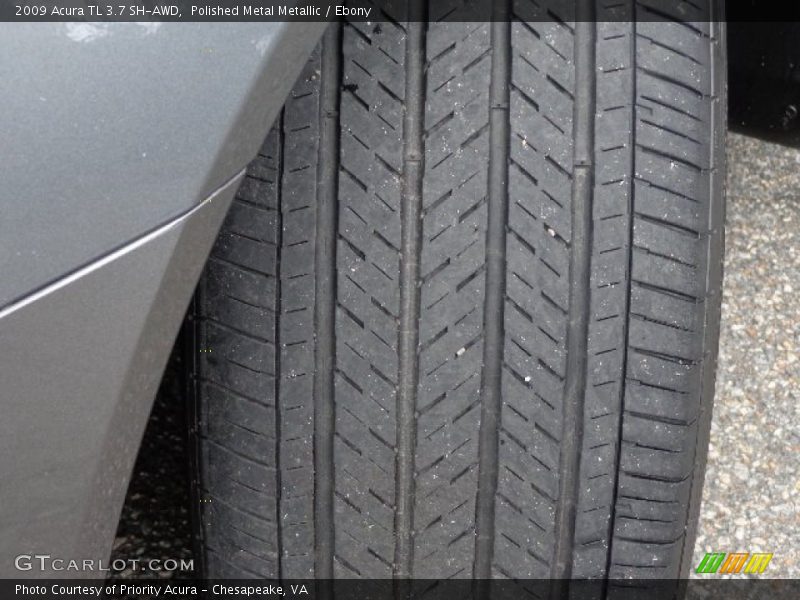 Polished Metal Metallic / Ebony 2009 Acura TL 3.7 SH-AWD