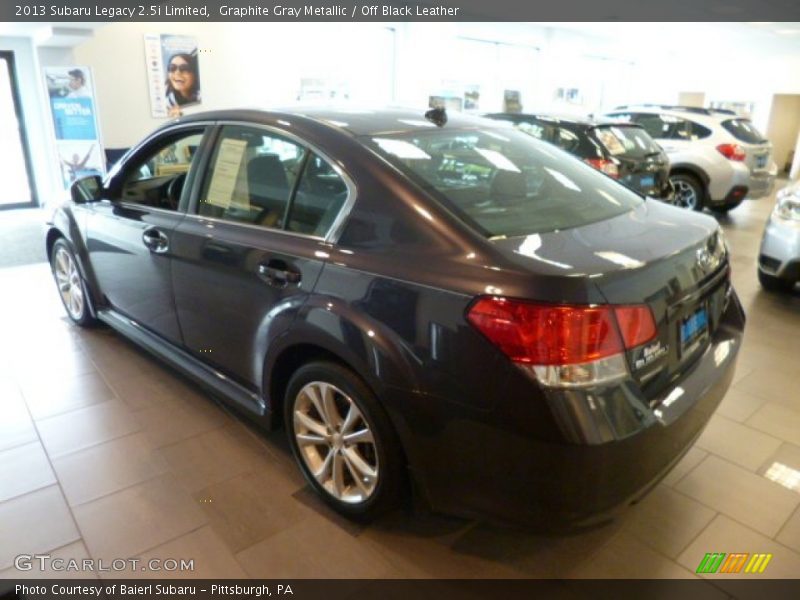 Graphite Gray Metallic / Off Black Leather 2013 Subaru Legacy 2.5i Limited