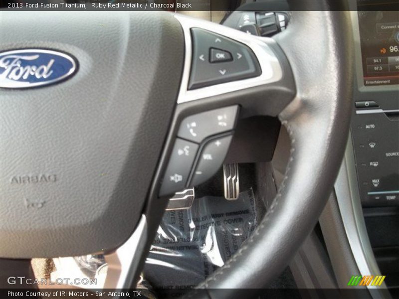 Ruby Red Metallic / Charcoal Black 2013 Ford Fusion Titanium