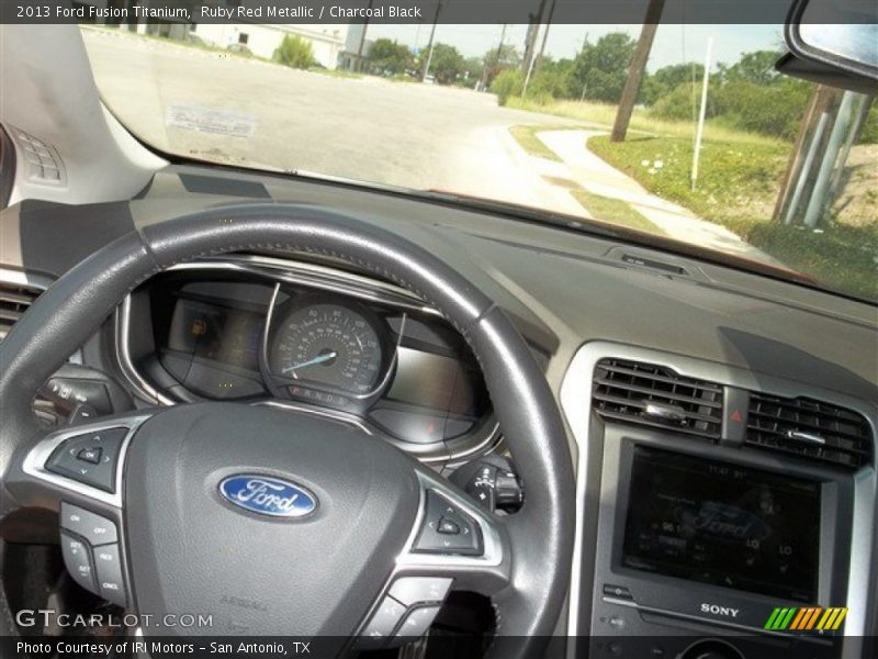 Ruby Red Metallic / Charcoal Black 2013 Ford Fusion Titanium