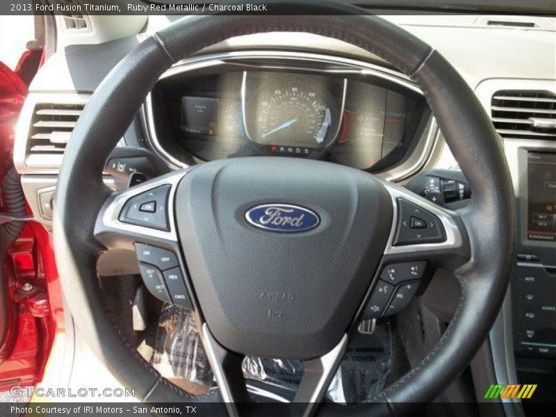 Ruby Red Metallic / Charcoal Black 2013 Ford Fusion Titanium