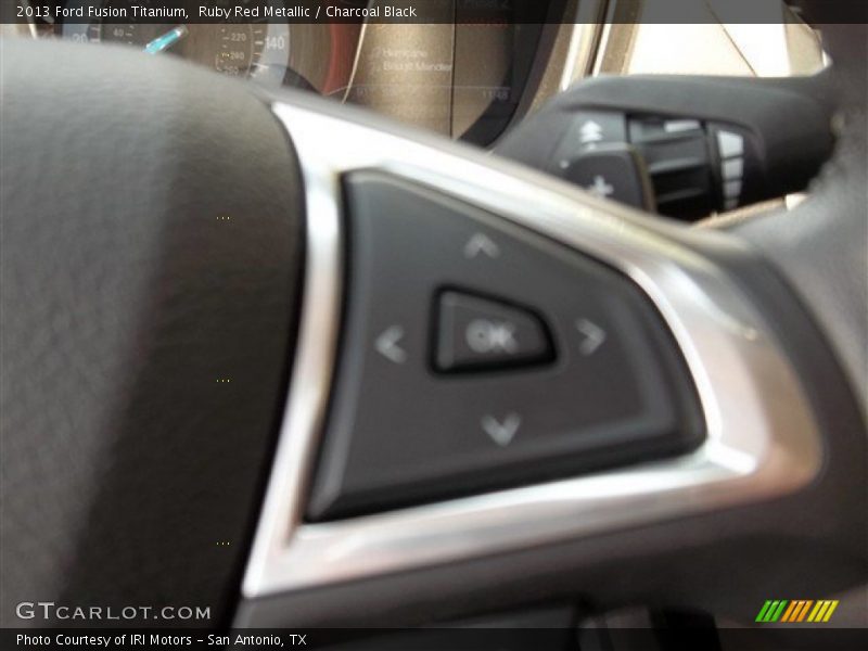 Ruby Red Metallic / Charcoal Black 2013 Ford Fusion Titanium