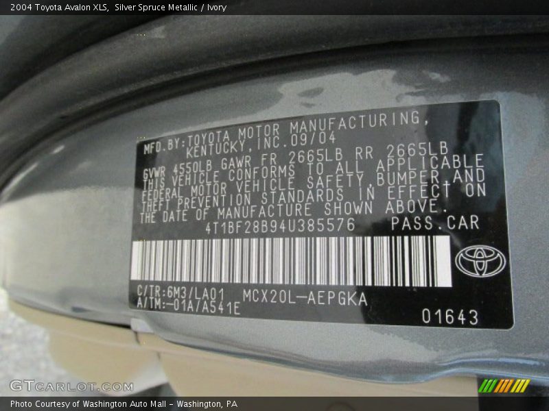 Silver Spruce Metallic / Ivory 2004 Toyota Avalon XLS