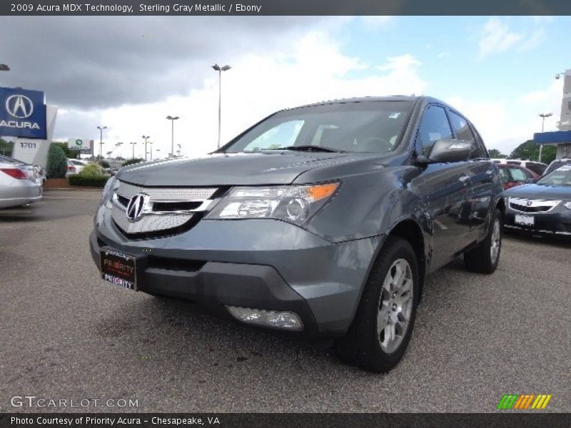 Sterling Gray Metallic / Ebony 2009 Acura MDX Technology