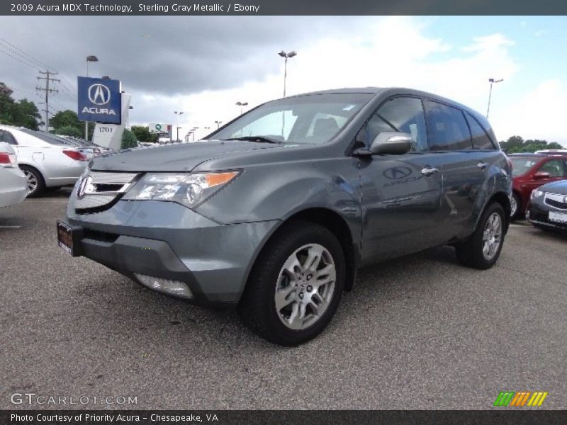 Sterling Gray Metallic / Ebony 2009 Acura MDX Technology