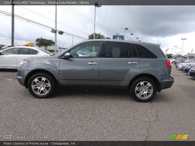 Sterling Gray Metallic / Ebony 2009 Acura MDX Technology
