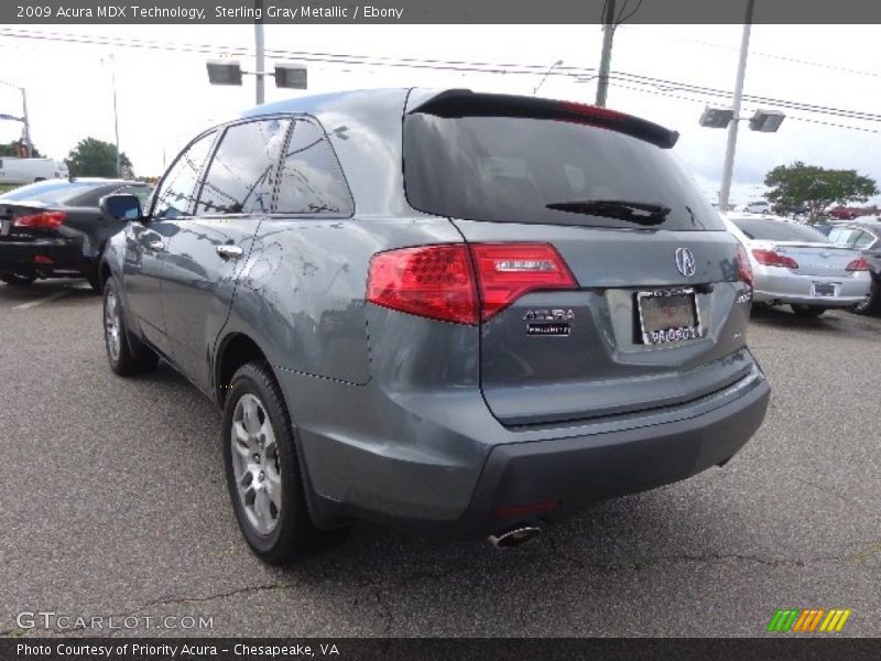 Sterling Gray Metallic / Ebony 2009 Acura MDX Technology