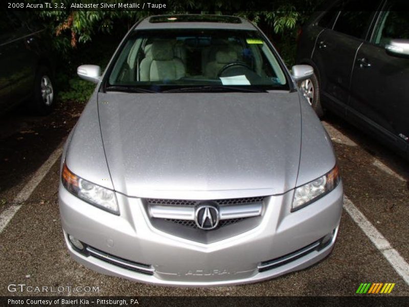 Alabaster Silver Metallic / Taupe 2008 Acura TL 3.2