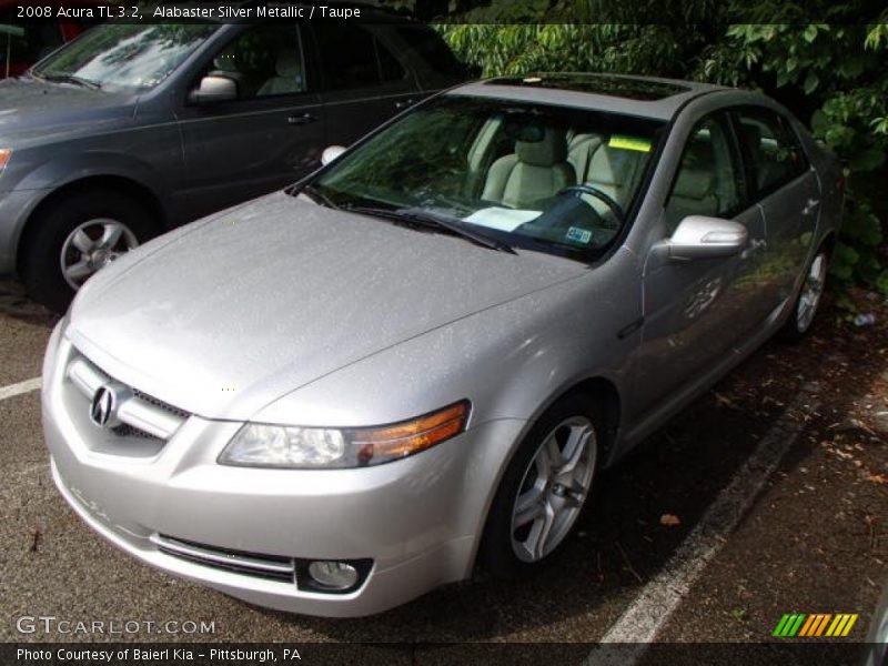 Alabaster Silver Metallic / Taupe 2008 Acura TL 3.2