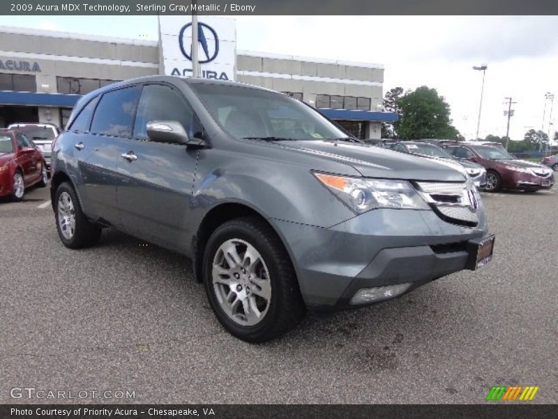 Sterling Gray Metallic / Ebony 2009 Acura MDX Technology
