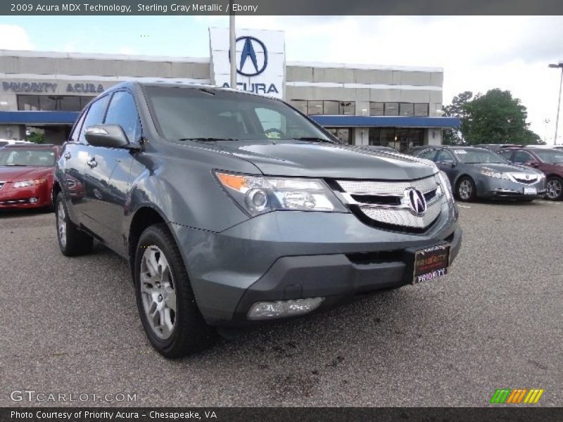 Sterling Gray Metallic / Ebony 2009 Acura MDX Technology