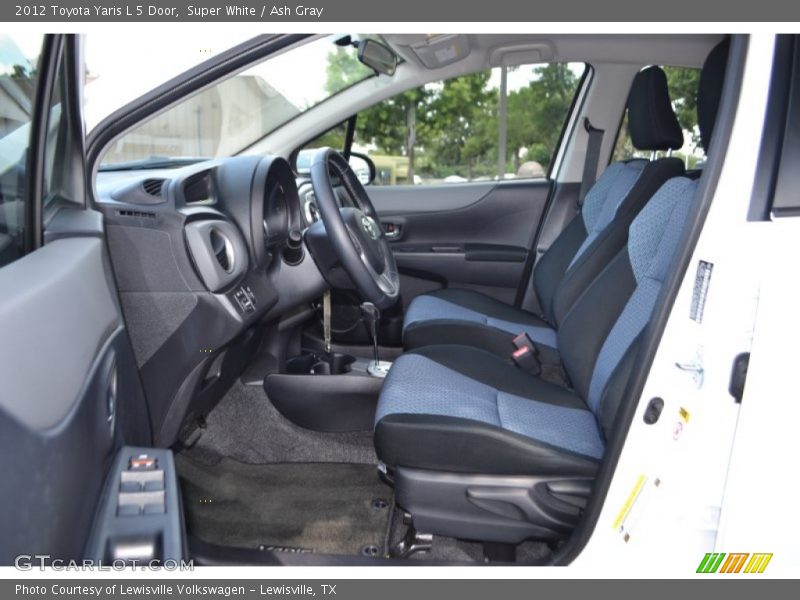 Super White / Ash Gray 2012 Toyota Yaris L 5 Door