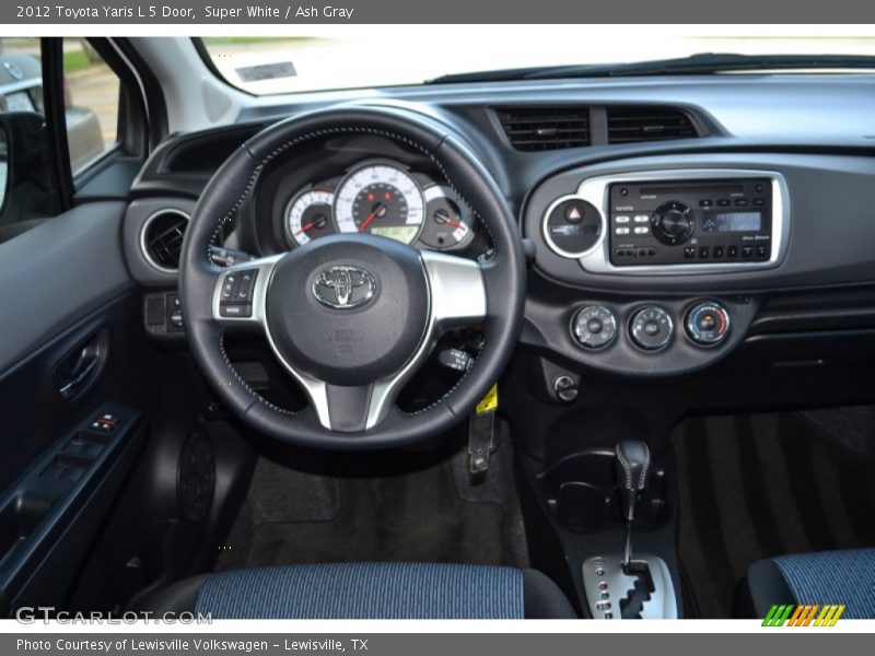 Super White / Ash Gray 2012 Toyota Yaris L 5 Door
