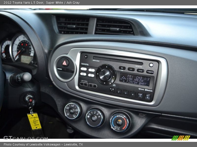 Super White / Ash Gray 2012 Toyota Yaris L 5 Door