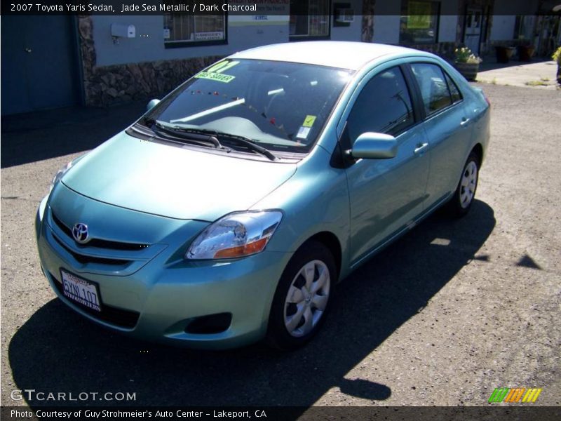Jade Sea Metallic / Dark Charcoal 2007 Toyota Yaris Sedan