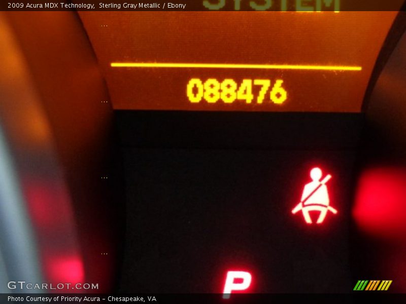 Sterling Gray Metallic / Ebony 2009 Acura MDX Technology