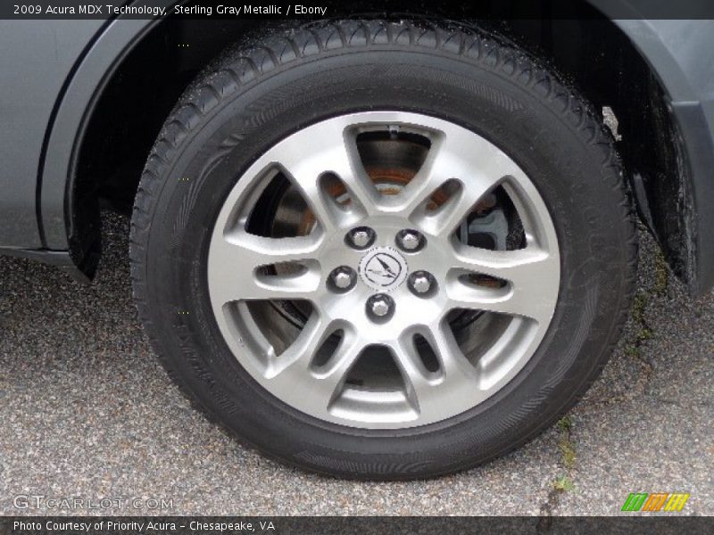 Sterling Gray Metallic / Ebony 2009 Acura MDX Technology