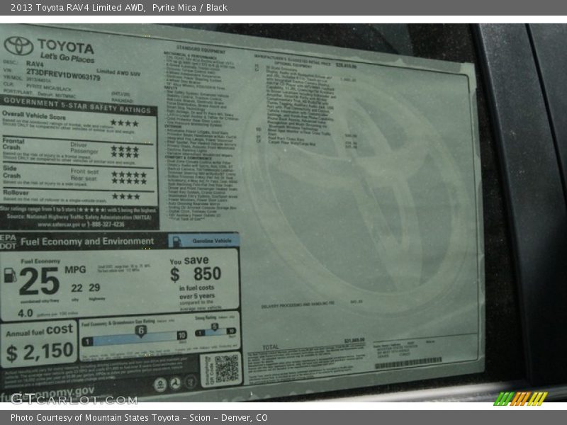 Pyrite Mica / Black 2013 Toyota RAV4 Limited AWD