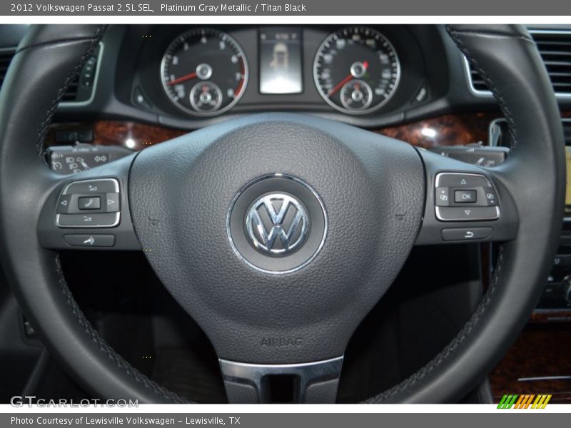 Platinum Gray Metallic / Titan Black 2012 Volkswagen Passat 2.5L SEL