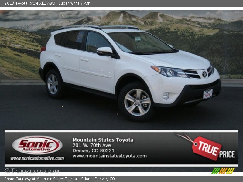 Super White / Ash 2013 Toyota RAV4 XLE AWD