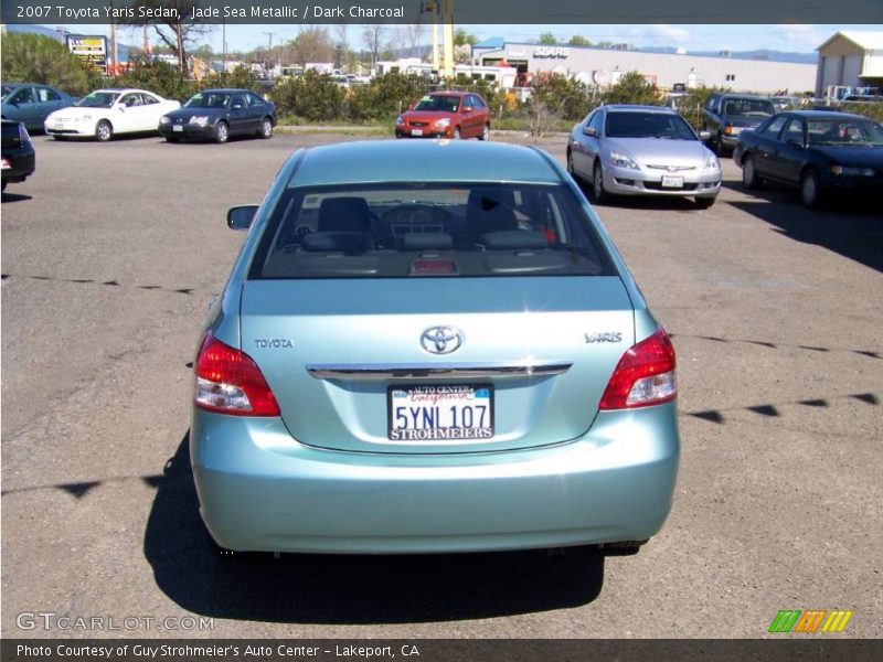 Jade Sea Metallic / Dark Charcoal 2007 Toyota Yaris Sedan