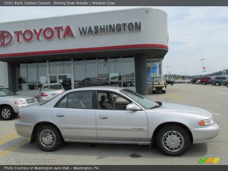 Sterling Silver Metallic / Medium Gray 2001 Buick Century Custom