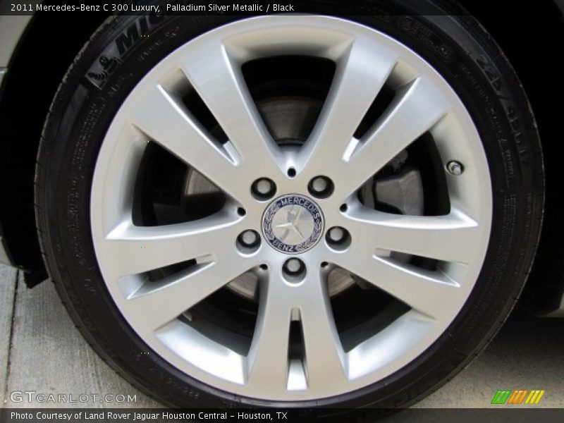 Palladium Silver Metallic / Black 2011 Mercedes-Benz C 300 Luxury