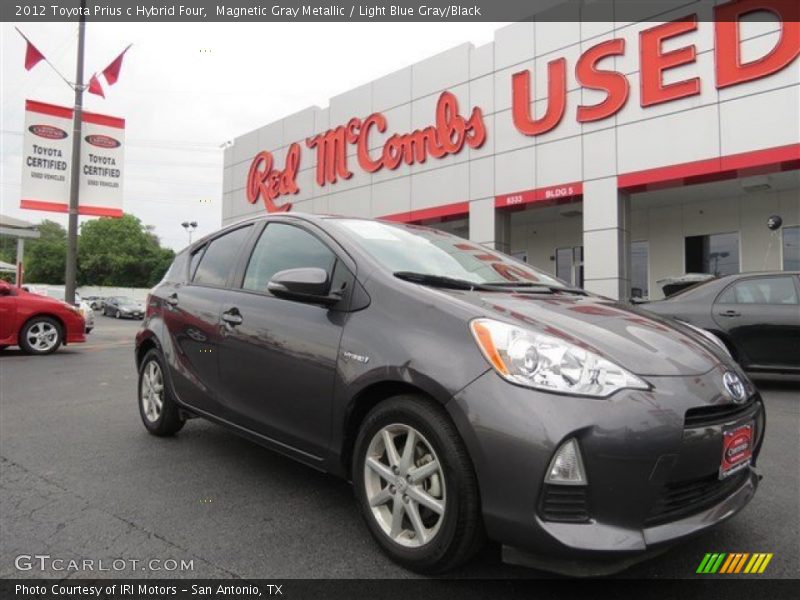 Magnetic Gray Metallic / Light Blue Gray/Black 2012 Toyota Prius c Hybrid Four