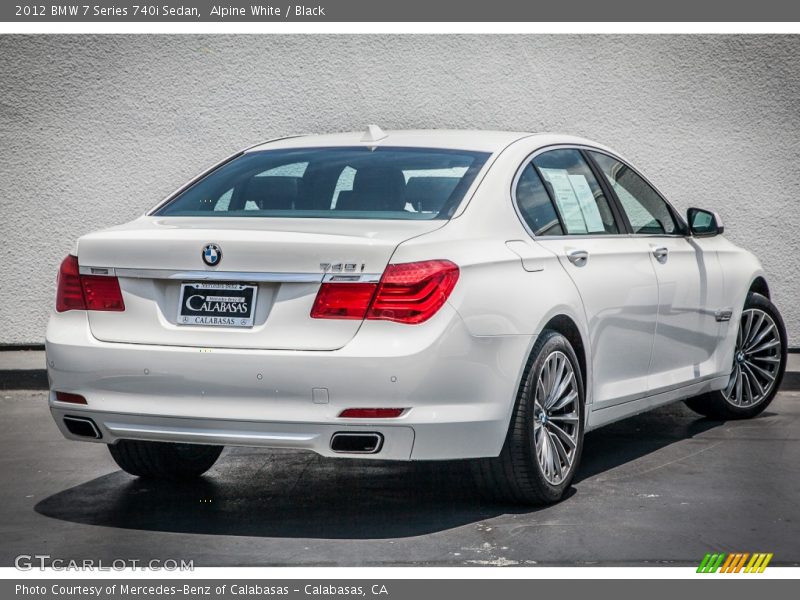 Alpine White / Black 2012 BMW 7 Series 740i Sedan