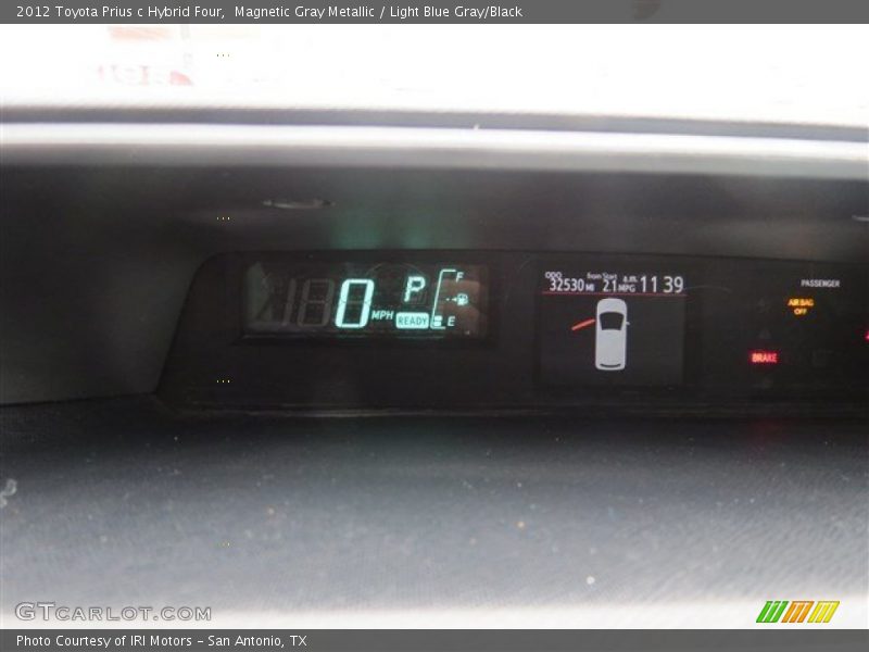 Magnetic Gray Metallic / Light Blue Gray/Black 2012 Toyota Prius c Hybrid Four