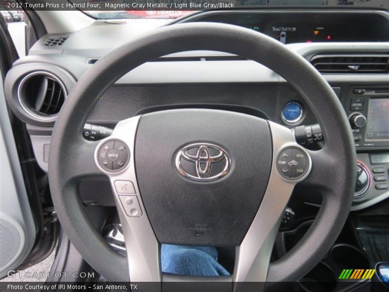 Magnetic Gray Metallic / Light Blue Gray/Black 2012 Toyota Prius c Hybrid Four