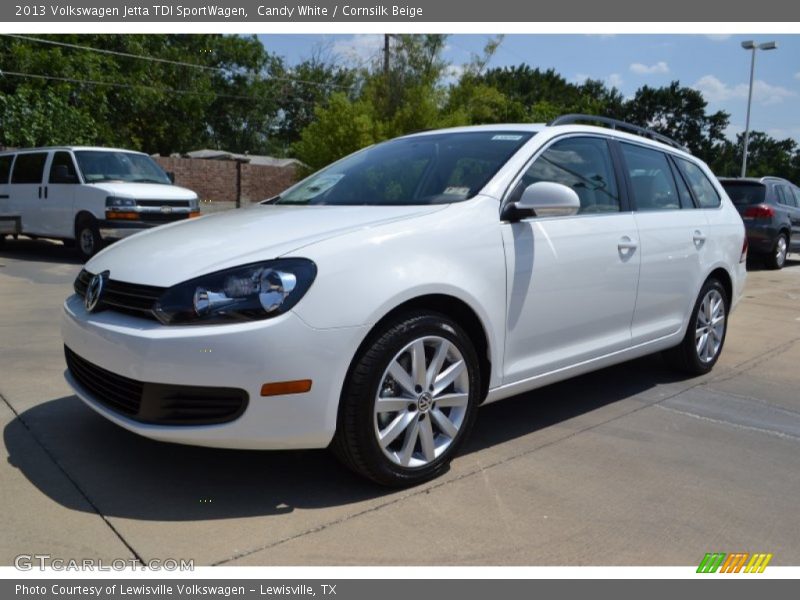Candy White / Cornsilk Beige 2013 Volkswagen Jetta TDI SportWagen