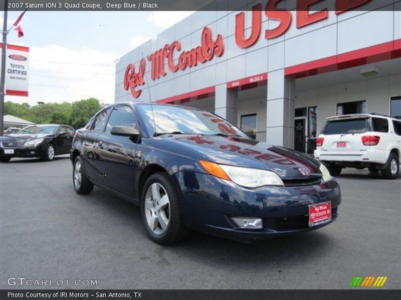 Deep Blue / Black 2007 Saturn ION 3 Quad Coupe