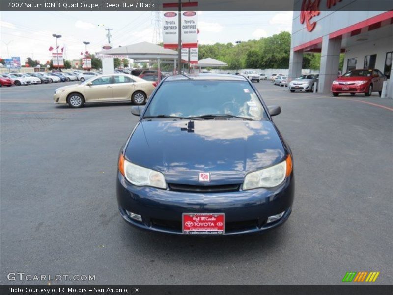 Deep Blue / Black 2007 Saturn ION 3 Quad Coupe