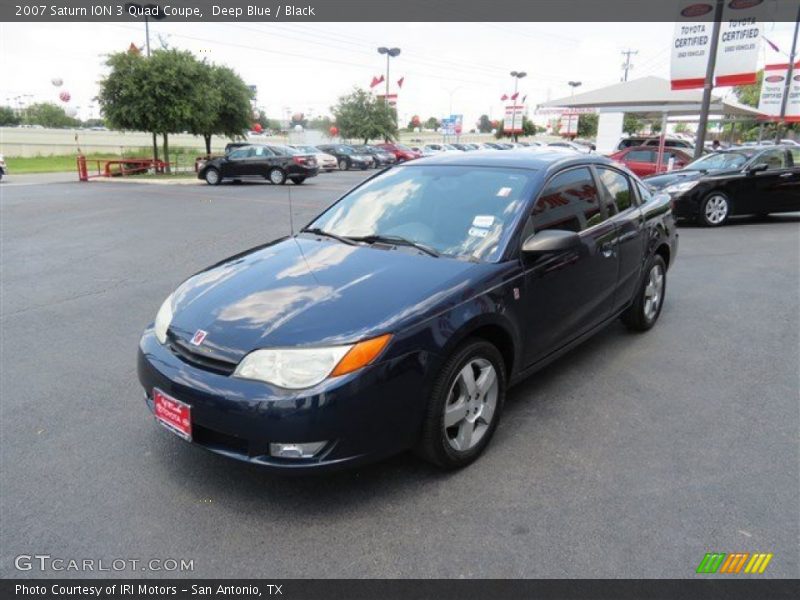 Deep Blue / Black 2007 Saturn ION 3 Quad Coupe